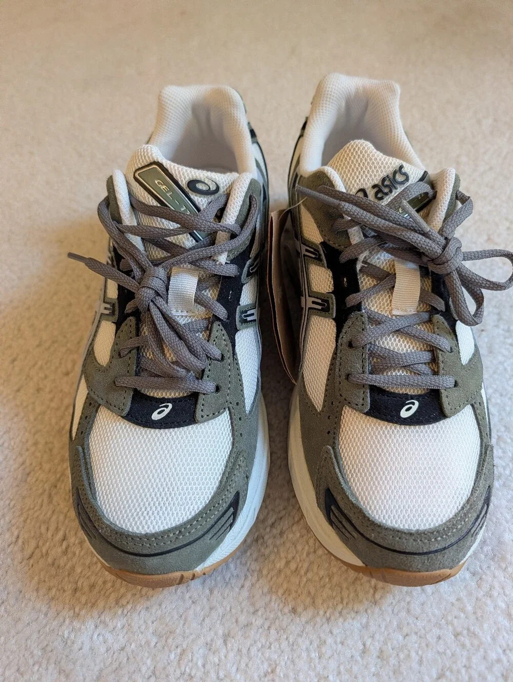 ASICS Men's Neutral Running Sneakers in White & Olive